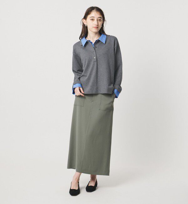 UNITED ARROWS「4WAY シャツコンビ ポロニット ‐ウォッシャブル‐」|ニット・セーター|