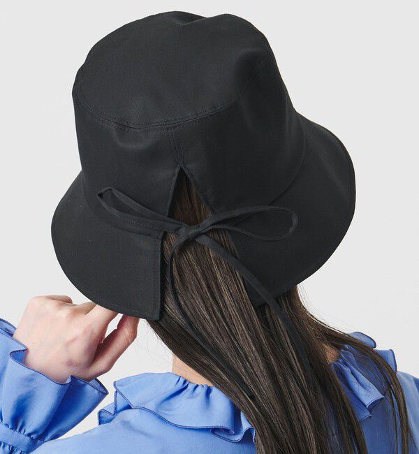 UNITED ARROWS「バックリボン バケットハット UV」|ハット|BLACK