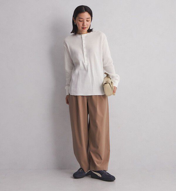 UNITED ARROWS green label relaxing「＜at ease＞ヘンリーネック ワッフル プルオーバー カットソー」|Tシャツ・カットソー|