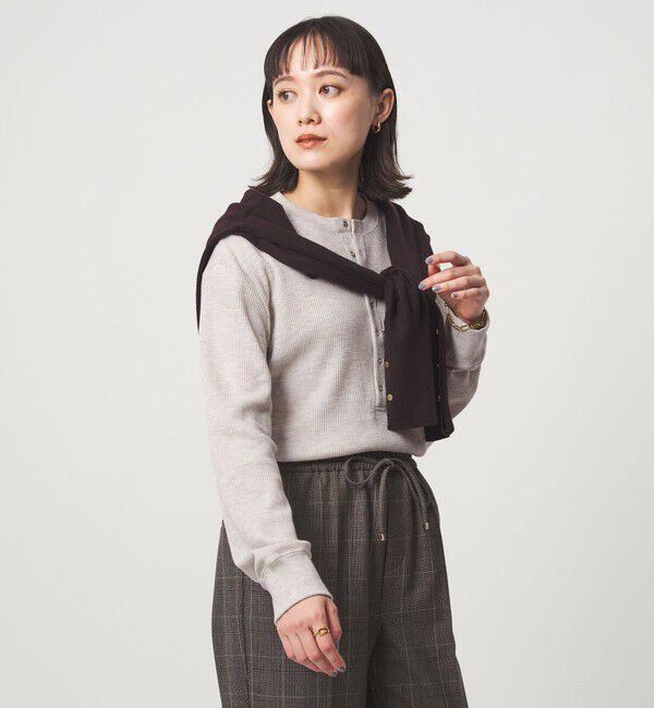 UNITED ARROWS green label relaxing「＜at ease＞ヘンリーネック ワッフル プルオーバー カットソー」|Tシャツ・カットソー|