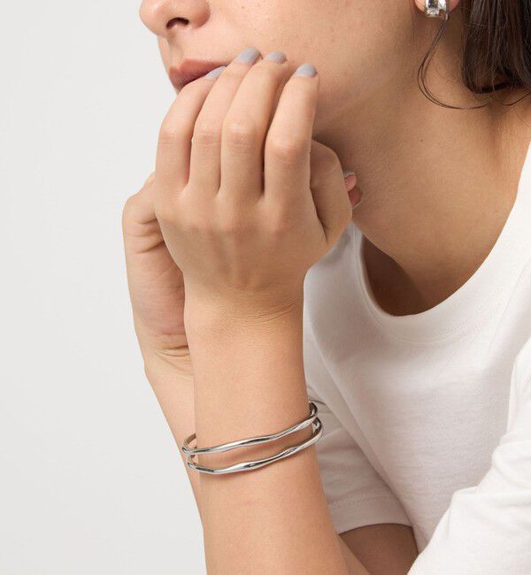 UNITED ARROWS green label relaxing「ダブル ライン バングル」|ブレスレット・バングル|SILVER