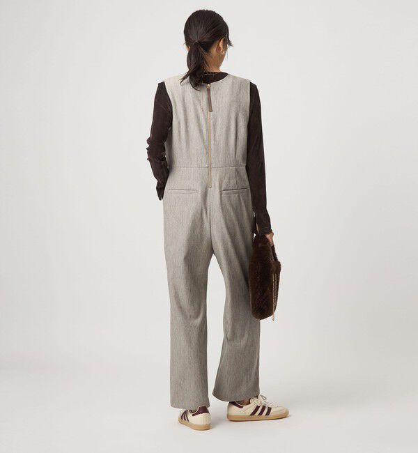 UNITED ARROWS green label relaxing「［size SHORT/TALLあり］ツイードライク キーネック オールインワン」|オールインワン|