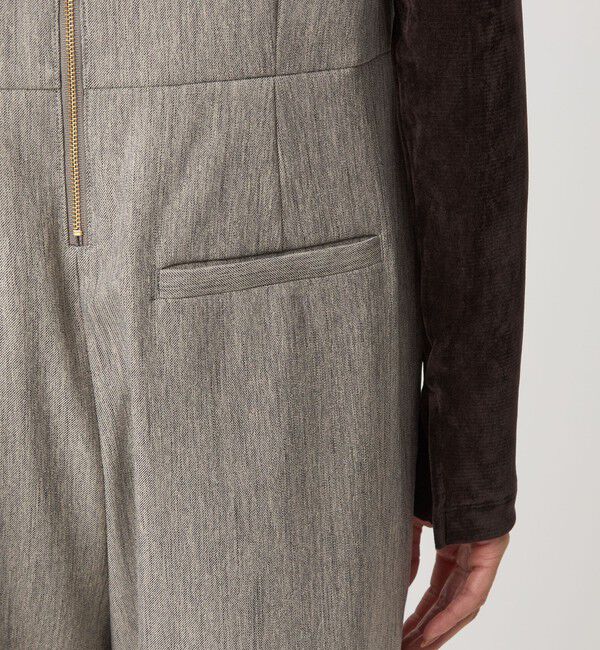 UNITED ARROWS green label relaxing「［size SHORT/TALLあり］ツイードライク キーネック オールインワン」|オールインワン|