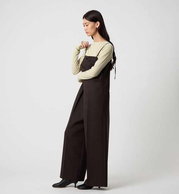 EMMEL REFINES「＜EMMEL REFINES＞EM ラップライク タック サロペット」|オールインワン|