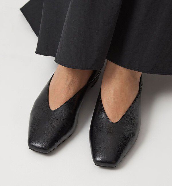 UNITED ARROWS green label relaxing「スクエア 2WAY フラットシューズ」|ローファー|