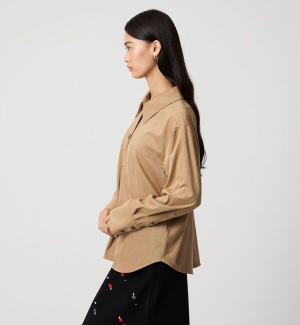 EMMEL REFINES「＜EMMEL REFINES＞EM スウェード ライク トロミ シャツ」|シャツ・ブラウス|