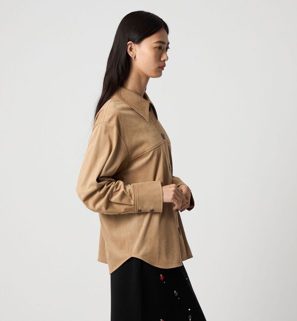 EMMEL REFINES「＜EMMEL REFINES＞EM スウェード ライク トロミ シャツ」|シャツ・ブラウス|