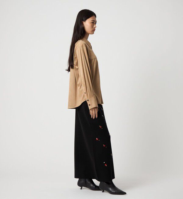 EMMEL REFINES「＜EMMEL REFINES＞EM スウェード ライク トロミ シャツ」|シャツ・ブラウス|