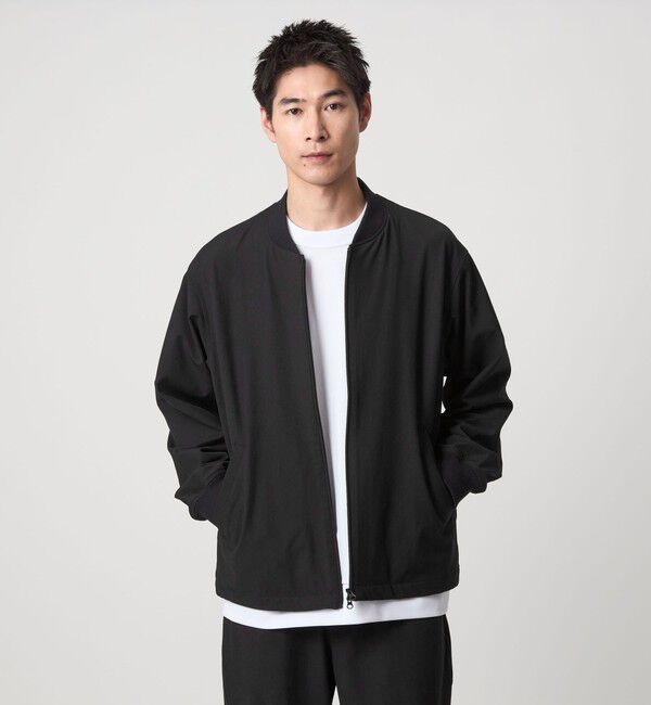 UNITED ARROWS green label relaxing「FREELITCH リブ ブルゾン -ストレッチ-」|ブルゾン・スタジャン|BLACK