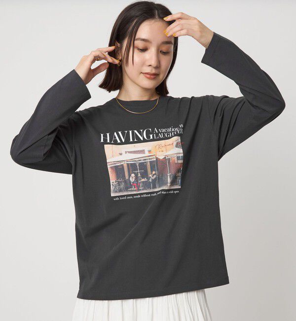 UNITED ARROWS green label relaxing「【WEB限定】＜at ease＞フォト ロングスリーブ Tシャツ」|Tシャツ・カットソー|