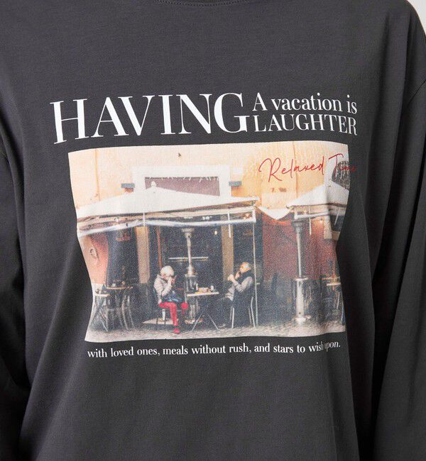 UNITED ARROWS green label relaxing「【WEB限定】＜at ease＞フォト ロングスリーブ Tシャツ」|Tシャツ・カットソー|
