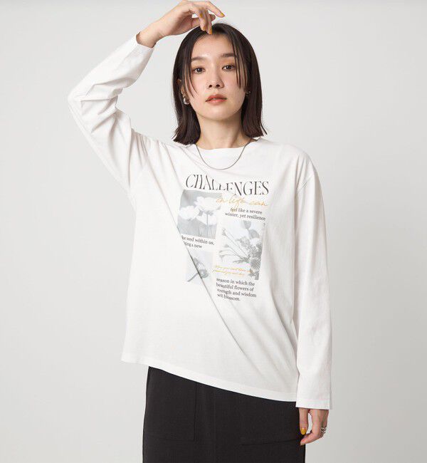 UNITED ARROWS green label relaxing「【WEB限定】＜at ease＞フォト ロングスリーブ Tシャツ」|Tシャツ・カットソー|