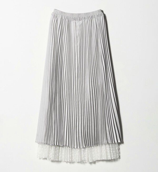 UNITED ARROWS green label relaxing「［size SHORT/TALLあり］2WAY チュール プリント プリーツ スカート」|フレア|