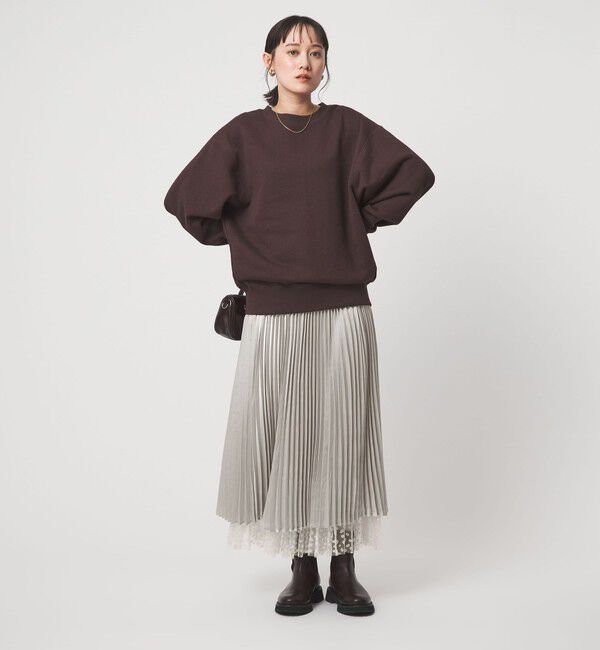 UNITED ARROWS green label relaxing「［size SHORT/TALLあり］2WAY チュール プリント プリーツ スカート」|フレア|