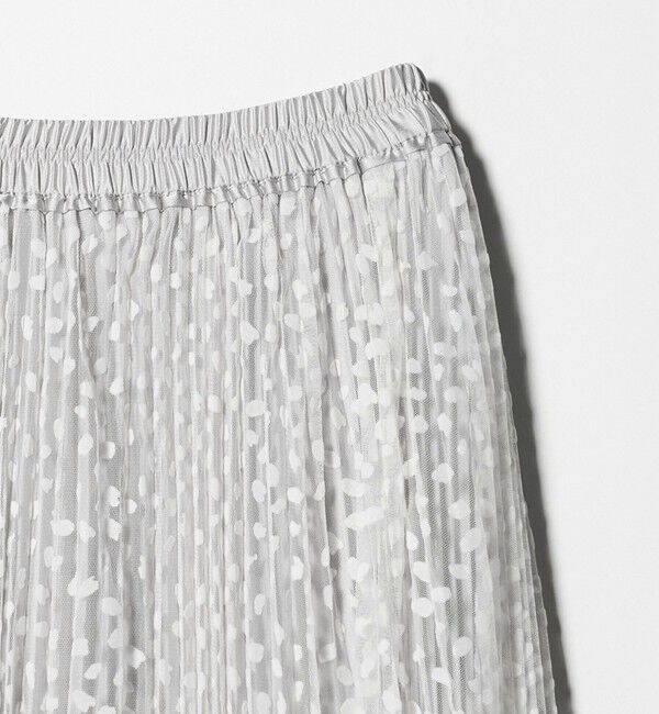 UNITED ARROWS green label relaxing「［size SHORT/TALLあり］2WAY チュール プリント プリーツ スカート」|フレア|