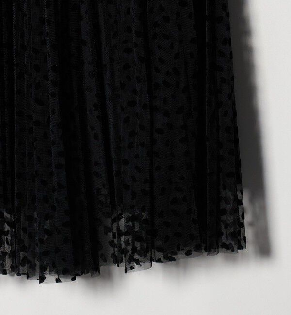 UNITED ARROWS green label relaxing「［size SHORT/TALLあり］2WAY チュール プリント プリーツ スカート」|フレア|