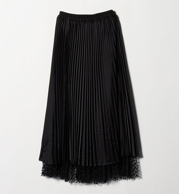 UNITED ARROWS green label relaxing「［size SHORT/TALLあり］2WAY チュール プリント プリーツ スカート」|フレア|