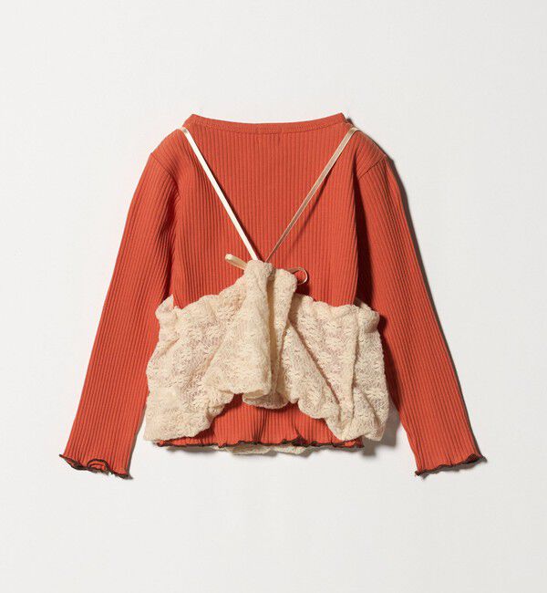 UNITED ARROWS green label relaxing「起毛レースキャミ&times;テレコロング Tシャツ セット / キッズ」|Tシャツ・カットソー|