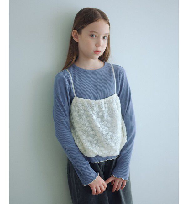 UNITED ARROWS green label relaxing「起毛レースキャミ&times;テレコロング Tシャツ セット / キッズ」|Tシャツ・カットソー|COBALT