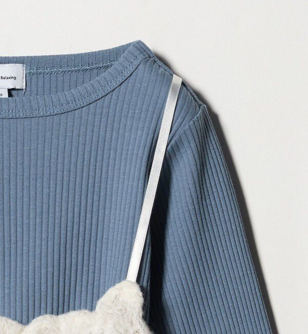 UNITED ARROWS green label relaxing「起毛レースキャミ&times;テレコロング Tシャツ セット / キッズ」|Tシャツ・カットソー|