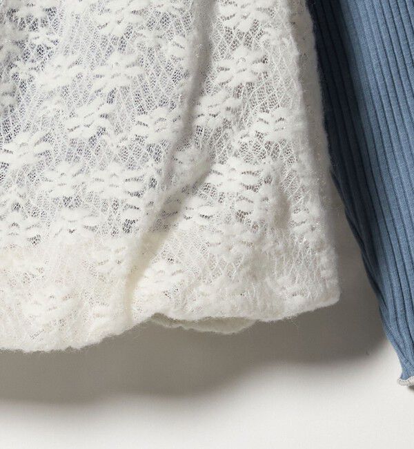 UNITED ARROWS green label relaxing「起毛レースキャミ&times;テレコロング Tシャツ セット / キッズ」|Tシャツ・カットソー|