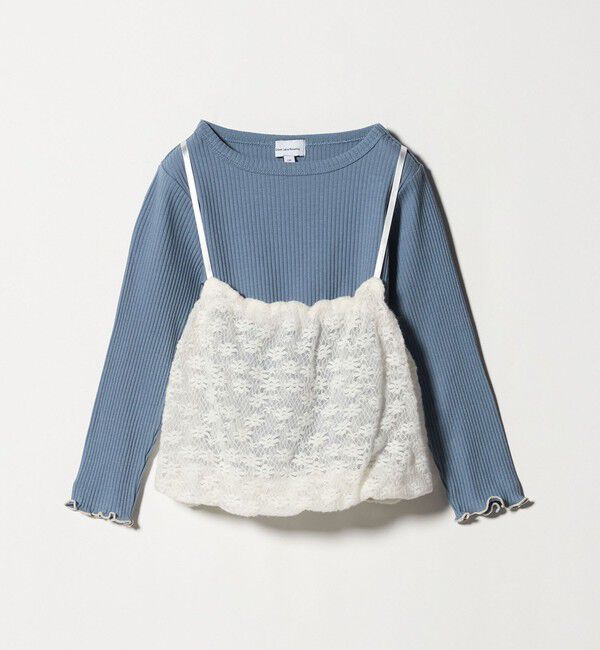 UNITED ARROWS green label relaxing「起毛レースキャミ&times;テレコロング Tシャツ セット / キッズ」|Tシャツ・カットソー|