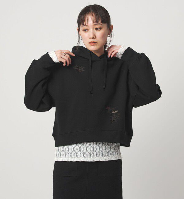 UNITED ARROWS green label relaxing「【WEB限定】＜at ease＞エンブロイダリ― フーディ―」|パーカー|BLACK