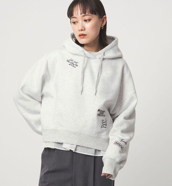 UNITED ARROWS green label relaxing「【WEB限定】＜at ease＞エンブロイダリ― フーディ―」|パーカー|LT.GRAY