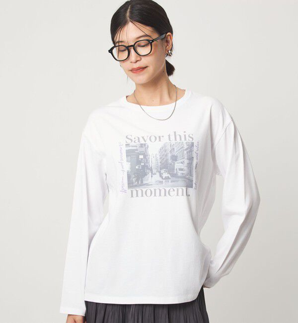UNITED ARROWS green label relaxing「【WEB限定】＜at ease＞アソート フォト  ロングスリーブ カットソー」|Tシャツ・カットソー|