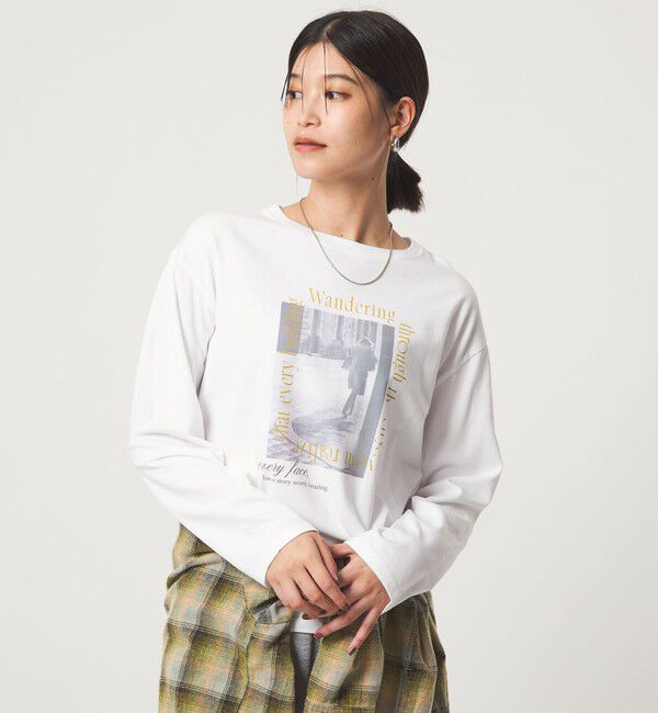 UNITED ARROWS green label relaxing「【WEB限定】＜at ease＞アソート フォト  ロングスリーブ カットソー」|Tシャツ・カットソー|