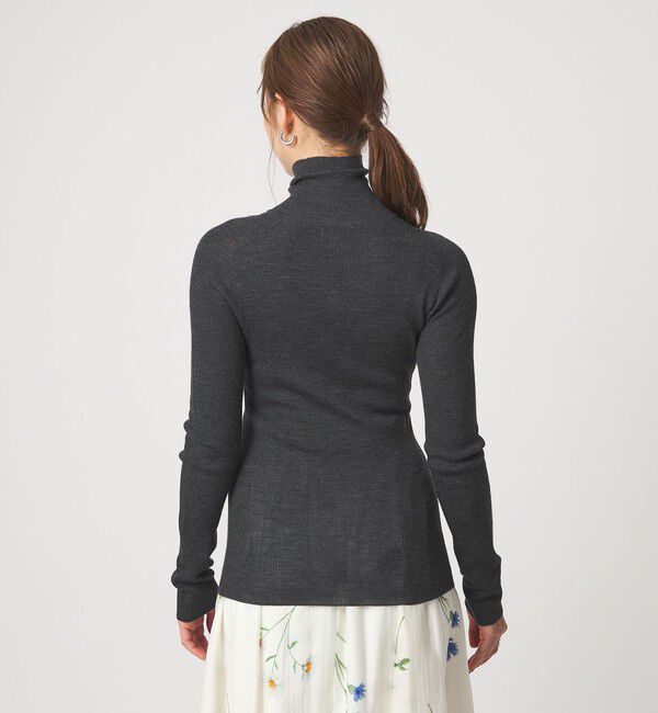 UNITED ARROWS green label relaxing「ウール シアー リブ タートルネック ニット ウォッシャブル」|ニット・セーター|