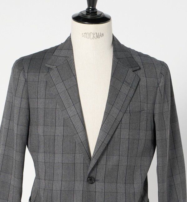 UNITED ARROWS green label relaxing「GLR CLOTH フラノ柄 2B RG ジャケット -ストレッチ-」|テーラードジャケット|