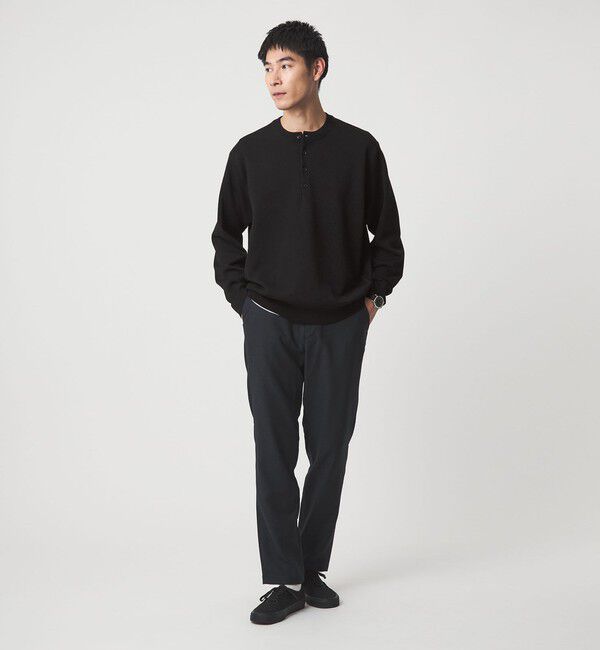UNITED ARROWS green label relaxing「ダブルフェイス ヘンリーネック ニット」|ニット・セーター|