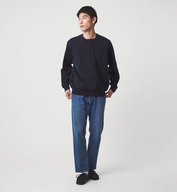 UNITED ARROWS green label relaxing「ダブルフェイス ヘンリーネック ニット」|ニット・セーター|
