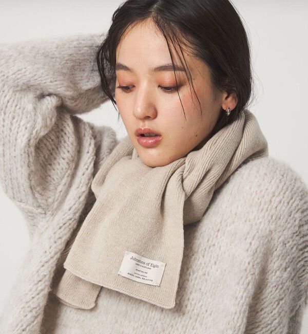 UNITED ARROWS green label relaxing「【別注】＜Johnstons of Elgin＞ニット マフラー」|ストール|BEIGE
