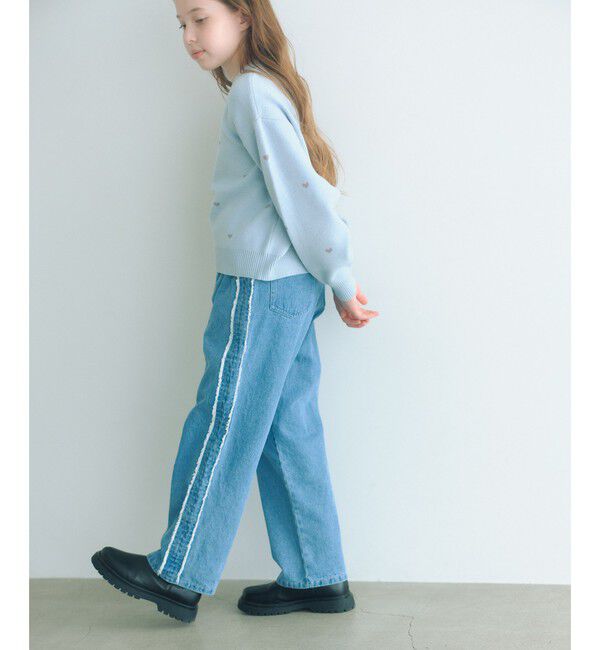 UNITED ARROWS green label relaxing「フリンジデザイン デニム パンツ / キッズ  100cm-160cm」|デニム|