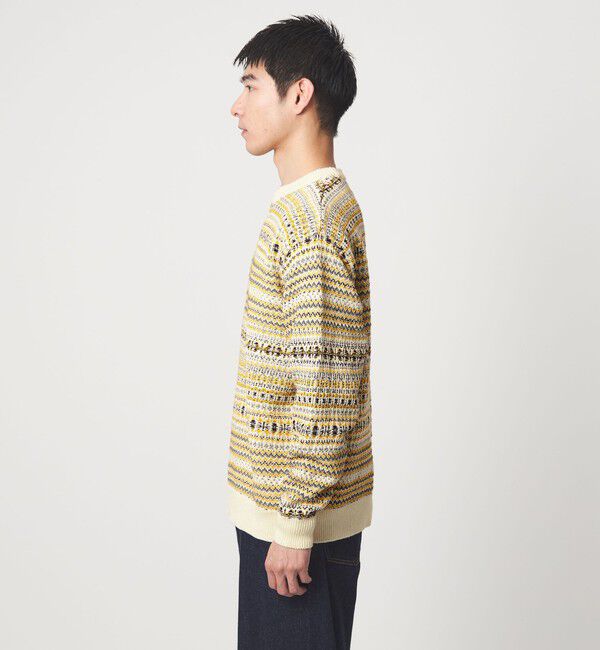 UNITED ARROWS green label relaxing「コットン フェアアイル シングルジャガード クルーネック ニット」|ニット・セーター|
