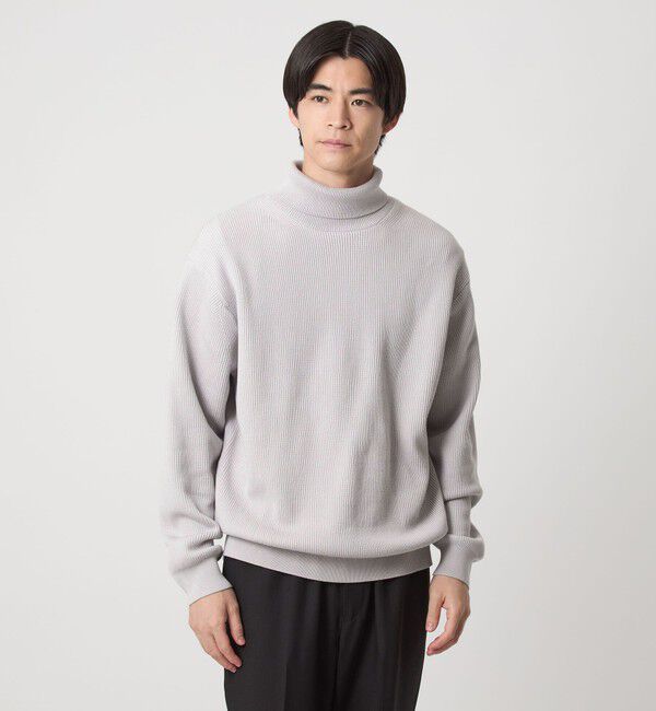 UNITED ARROWS green label relaxing「コットン アゼ タートル ネック ニット」|ニット・セーター|LT.GRAY
