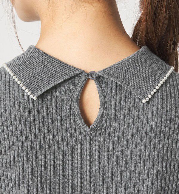 UNITED ARROWS green label relaxing「フィット＆フレア 襟付き ニット ワンピース」|ワンピース|