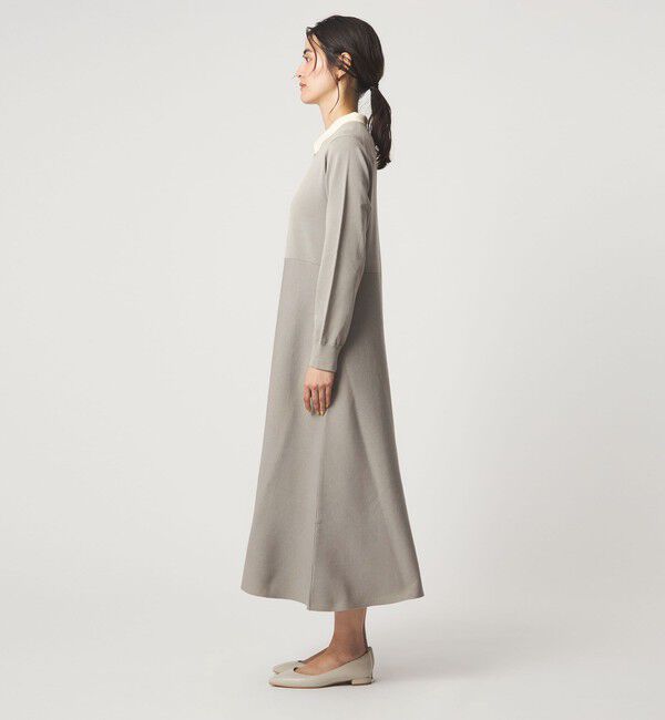 UNITED ARROWS green label relaxing「ハイショク エリツキ ニット ワンピース」|ワンピース|