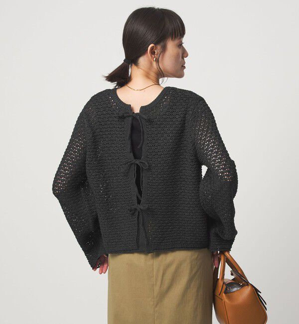 UNITED ARROWS green label relaxing「メッシュ ニット 2WAY プルオーバー ウォッシャブル」|ニット・セーター|DK.GRAY