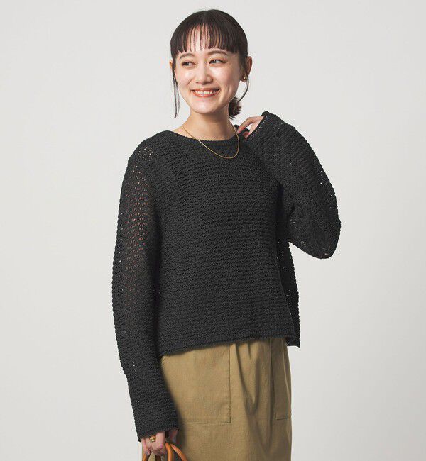 UNITED ARROWS green label relaxing「メッシュ ニット 2WAY プルオーバー ウォッシャブル」|ニット・セーター|