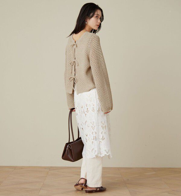 UNITED ARROWS green label relaxing「メッシュ ニット 2WAY プルオーバー ウォッシャブル」|ニット・セーター|