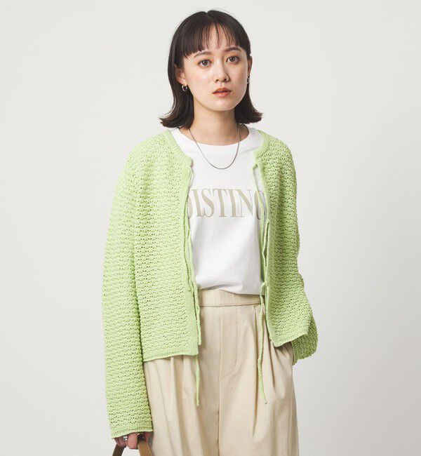 UNITED ARROWS green label relaxing「メッシュ ニット 2WAY プルオーバー ウォッシャブル」|ニット・セーター|LIME