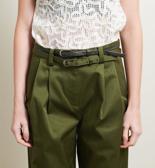ATTISESSION「＜ATTISESSION＞ベルト 2タック ストレート パンツ」|その他|