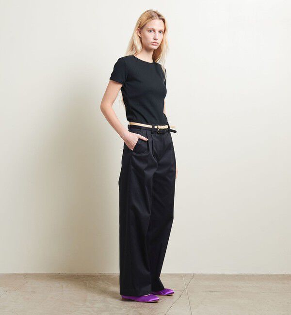 ATTISESSION「＜ATTISESSION＞ベルト 2タック ストレート パンツ」|その他|
