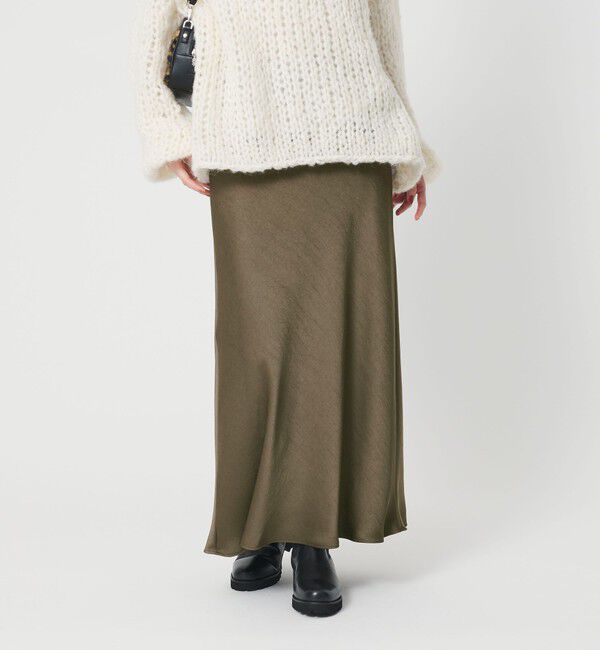 BEAUTY&YOUTH UNITED ARROWS「ポリエステルサテン マーメイドフレアスカート」|スカート|OLIVE