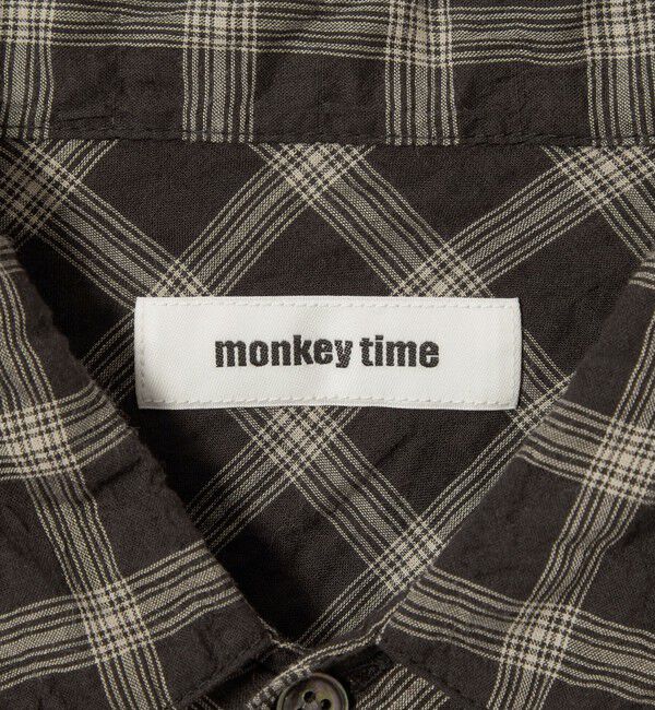 MONKEY TIME「バイアス シャーリング チェック シャツ」|シャツ・ブラウス|