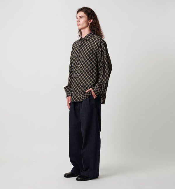 MONKEY TIME「バイアス シャーリング チェック シャツ」|シャツ・ブラウス|