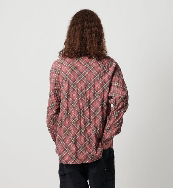 MONKEY TIME「バイアス シャーリング チェック シャツ」|シャツ・ブラウス|